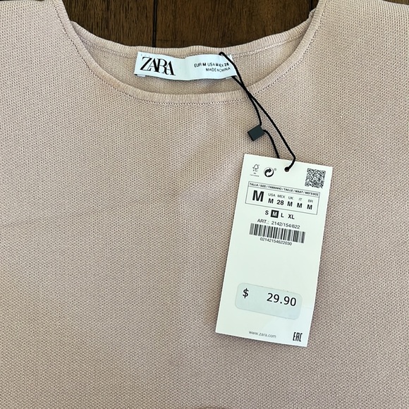 NWT Structured Zara Knit Blouse - Picture 2 of 4